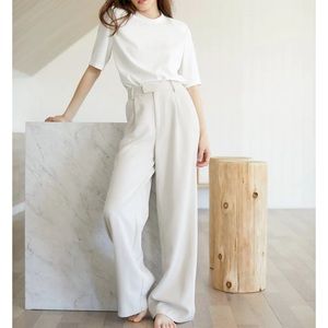 Business Essential Ivory Wide Slacks